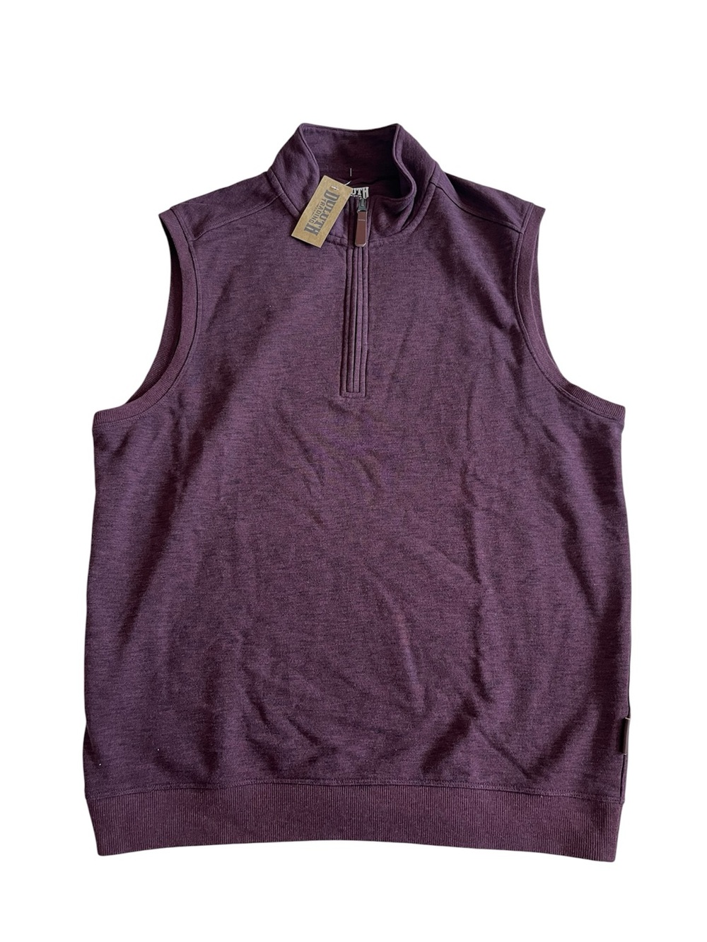Duluth Trading Vest Mens Medium Red 1/4 Zip‎ Loophole Pullover Relaxed Fit NWT